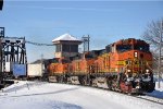 Intermodal cruises east off the bridge